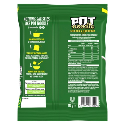 Pot Noodle Chicken & Mushroom Block 