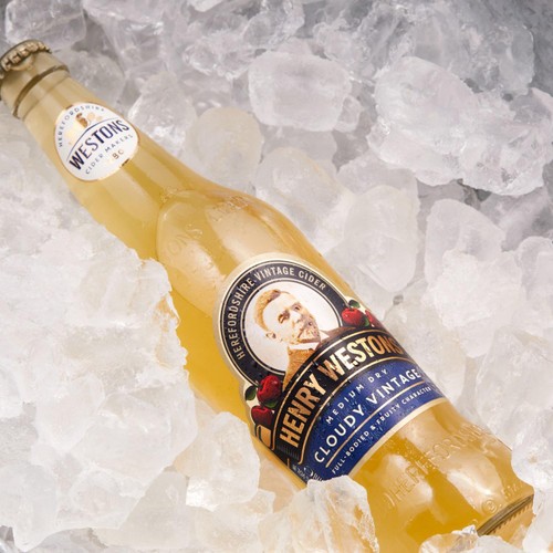 Henry Westons Medium Dry Cloudy Vintage Cider Bottle   500ml