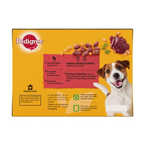 Pedigree Adult Wet Dog Food Pouches Mixed In Jelly 