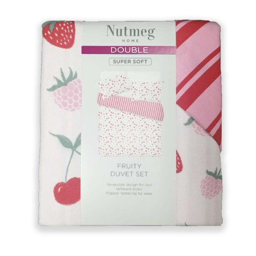 Nutmeg Home Soft Touch Fruity Duvet Set Double