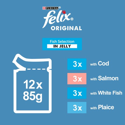 Felix Original Fish Selection In Jelly Wet Cat Food