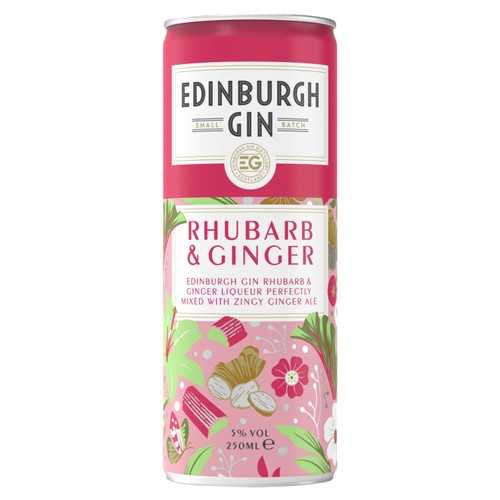 Edinburgh Gin Rhubarb & Ginger Gin Liqueur Can 250ml