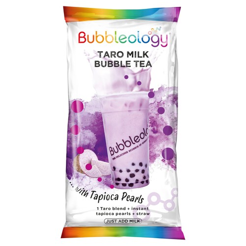 Bubbleology Taro Milk Bubble Tea With Tapioca Pearls 