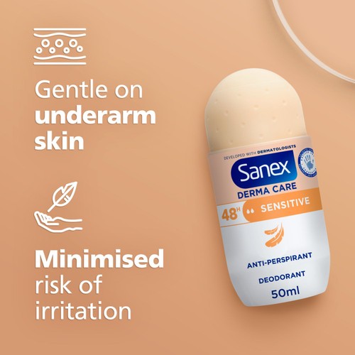Sanex Derma Care Sensitive 48hr Roll On Deodorant 50ml