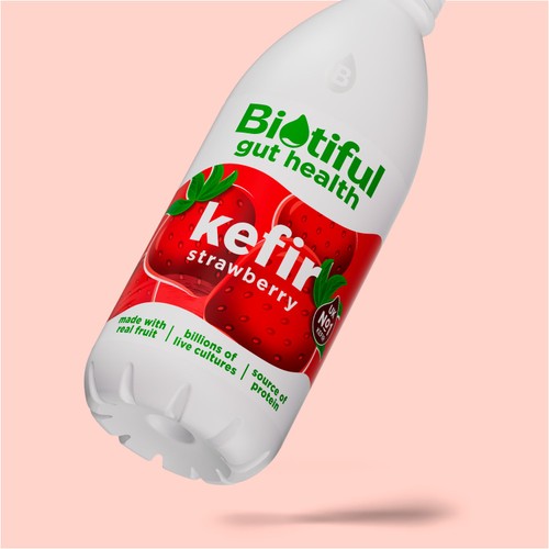 Biotiful Gut Health Kefir Drink Strawberry 1L