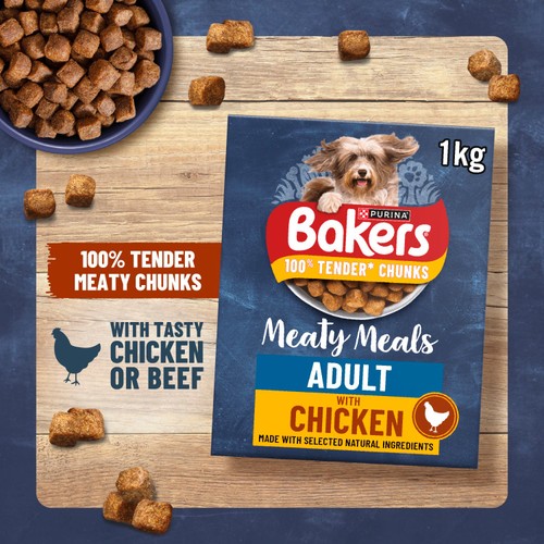 Bakers Meaty Meals Adult Dry Dog Food Beef