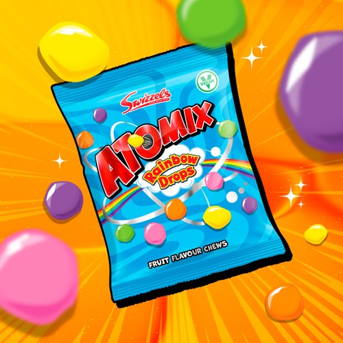 Swizzels Atomics Rainbow Drops 110g