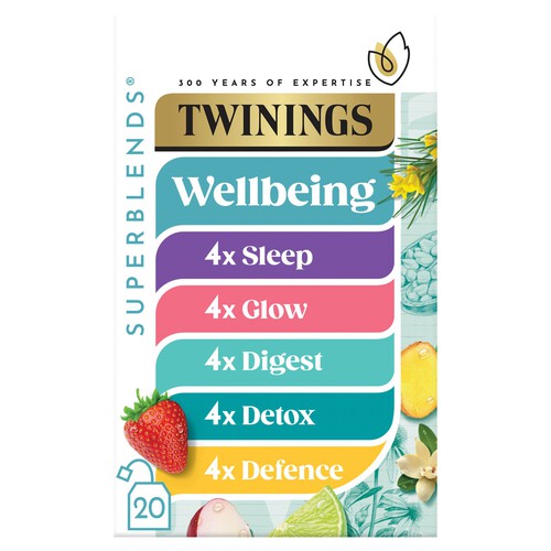 Twinings Superblends Wellbeing Collection 20 Tea Bags