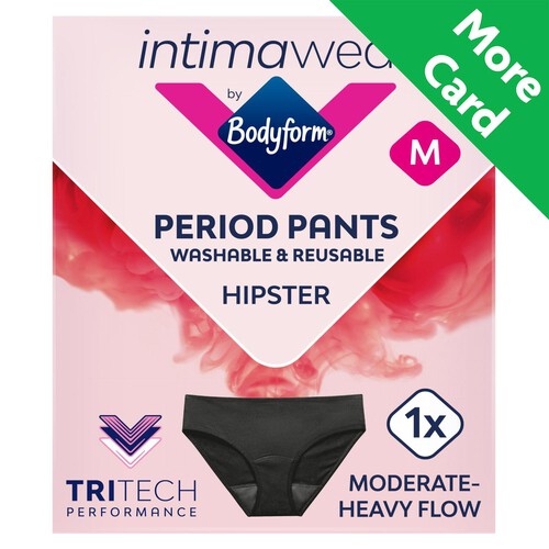 Bodyform Intimawear Period Pants Washable Underwear Black Size M