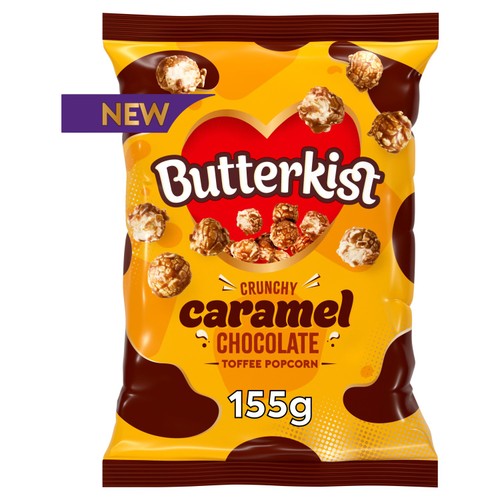 Butterkist Caramel Chocolate Flavoured Toffee Popcorn  155g