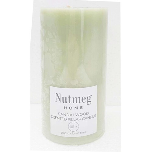 Nutmeg Home Scented Pillar Candle Sandalwood