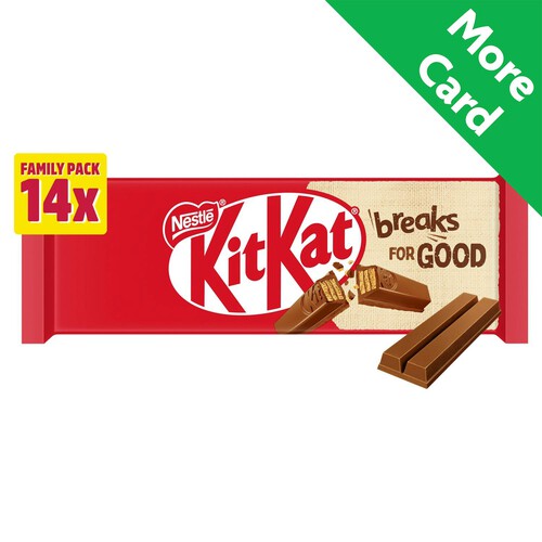 Kit Kat 2 Finger Milk Chocolate Biscuit Bar Multipack 14 Pack