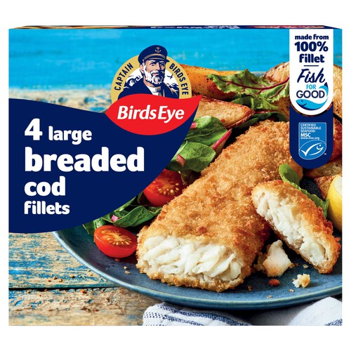 Birds Eye 4 Breaded Cod Fish Fillets