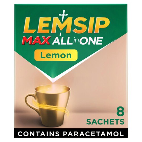 Lemsip Lemon Hot Drink Max All In One 