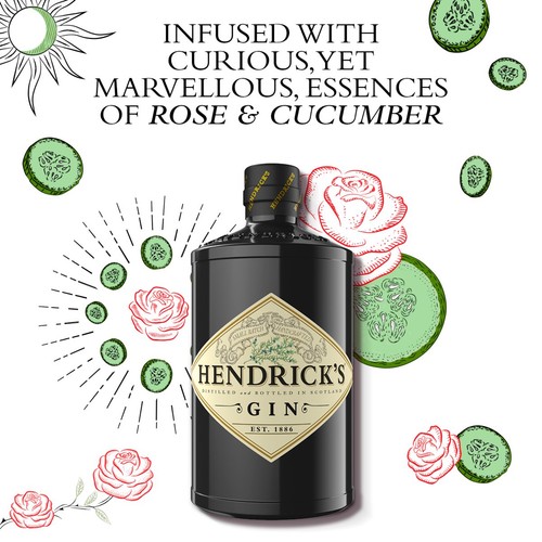 Hendrick's Gin (Abv 41.4%)   70cl