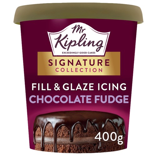 Mr Kipling Signature Baking Chocolate Fudge Fill & Glaze Cake Icing 400g