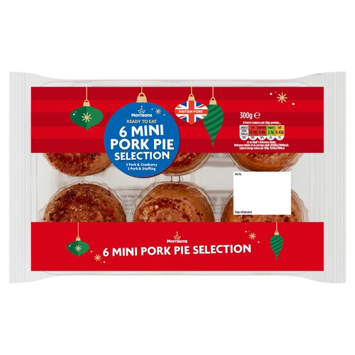 Morrisons 6 Mini Pork Pie Selection Pack 