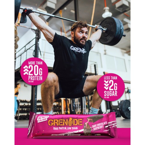 Grenade Protein Bar Dark Chocolate & Raspberry 60g