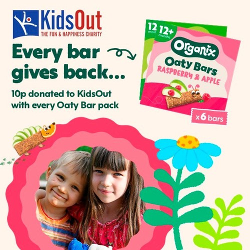 Organix Blackcurrant Oaty Bars Organic Toddler Snacks Multipack 6x23g
