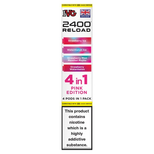 Ivg 2400 Reload 4 Pod Pack Pink Edition