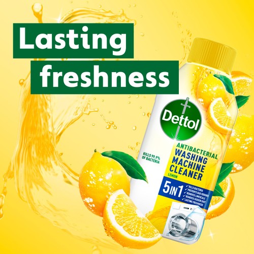 Dettol 5-In-1 Lemon Breeze Antibacterial Washing Machine Cleaner