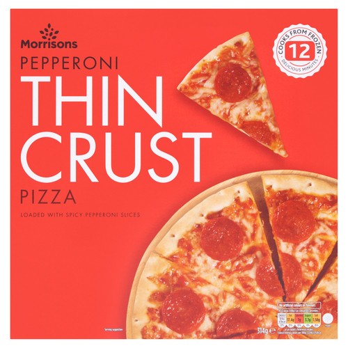 Morrisons Thin Crust Pepperoni Pizza