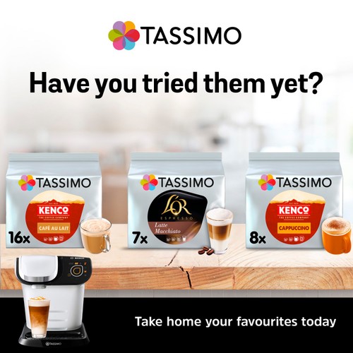 Tassimo Coffee Pods Jacobs Cafe Au Lait Coffee T-Discs 16 32 48 64 80 T Discs