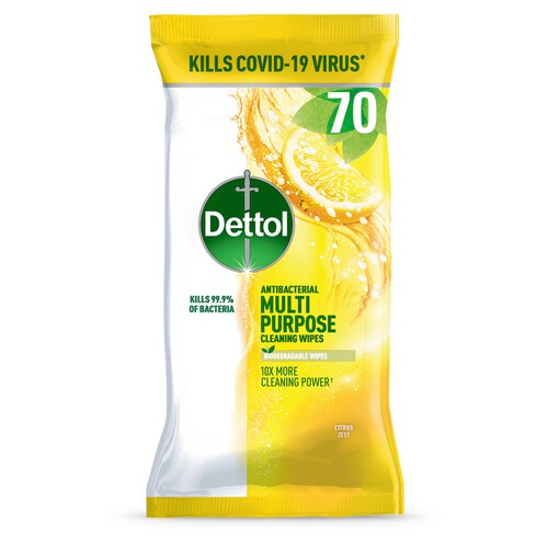 Dettol Multipurpose Wipes Citrus Zest Large Wipes