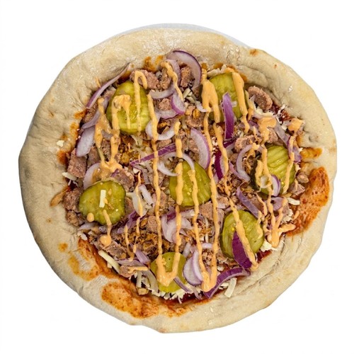 Stuffed Crust Cheeseburger Pizza