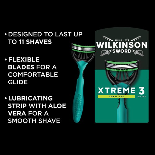 Wilkinson Sword Xtreme 3 Sensitive Men's Disposable Razors