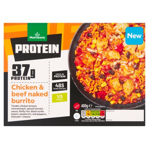 Morrisons Protein Chicken Beef Naked Burrito