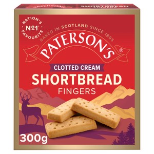 Paterson's Clotted Cream Shortbread Fingers 300g