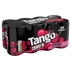 Tango Cherry Sugar Free Soft Drink 8 x 330ml