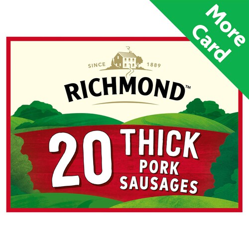 Richmond 20 Thick Pork Sausages Twin Pack