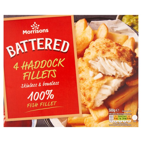 Morrisons 4 Battered Haddock Fillets