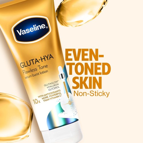 Vaseline Serum Burst Lotion Gluta-Hya Flawless Tone 200 ml