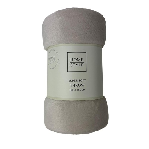Morrisons Supersoft Throw 125X150Cm Cream