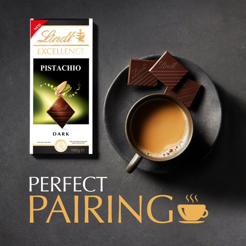 Lindt Excellence Dark Chocolate Pistachio 