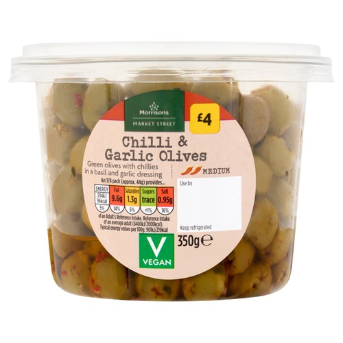 Market Street Deli Chilli & Garlic Olives