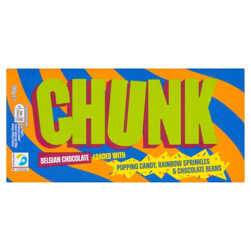 Chunk Belgian Chocolate with Popping Candy Sprinkles Chocolate Beans