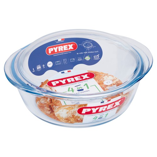 Pyrex Clear Round Casserole Dish 3L