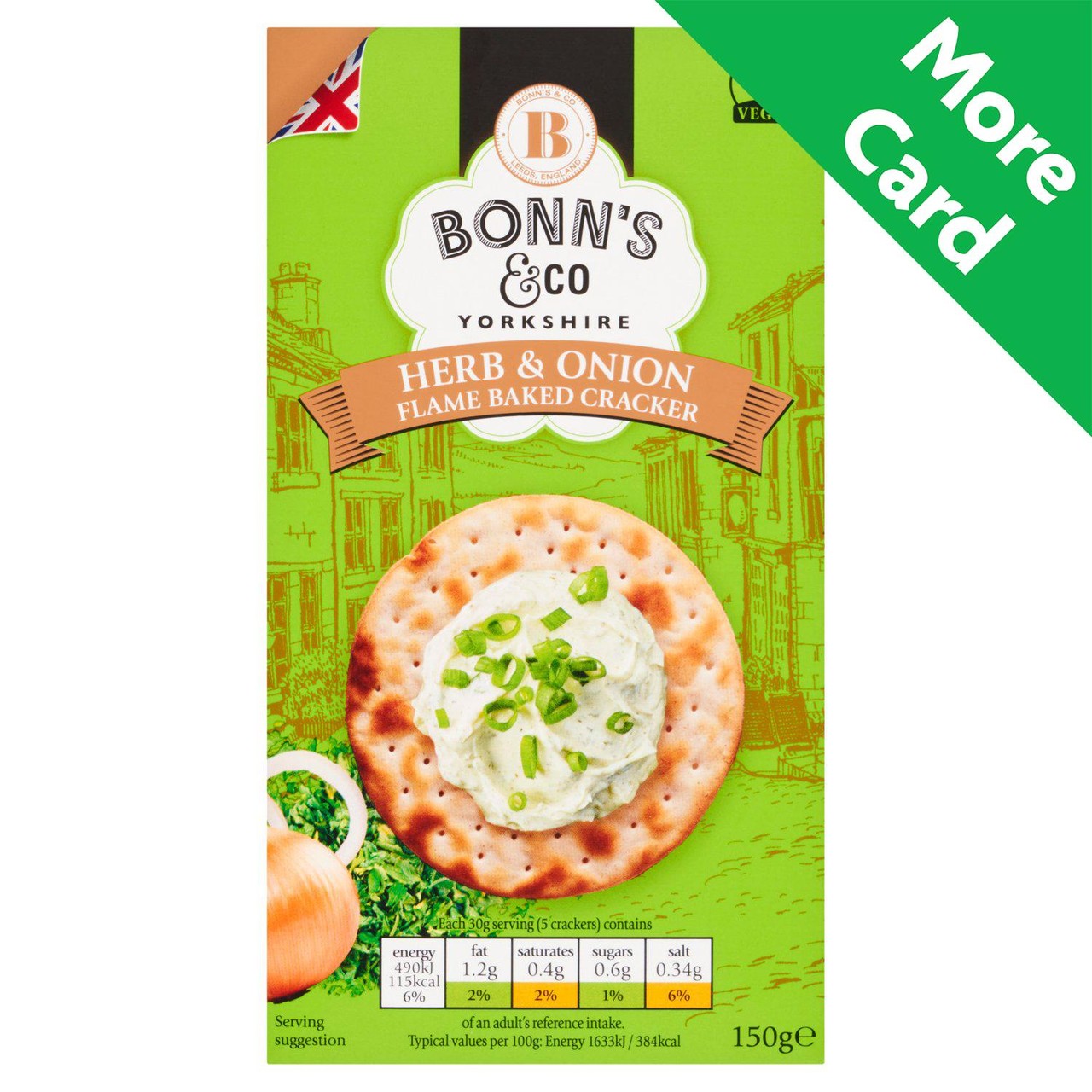 Bonn's & Co Herb & Onion Flamed Baked Crackers 150g
