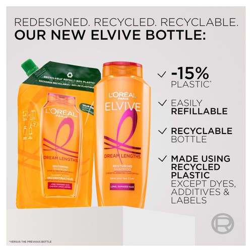 L'Oreal Elvive Dream Lengths Shampoo Refill Pouch 