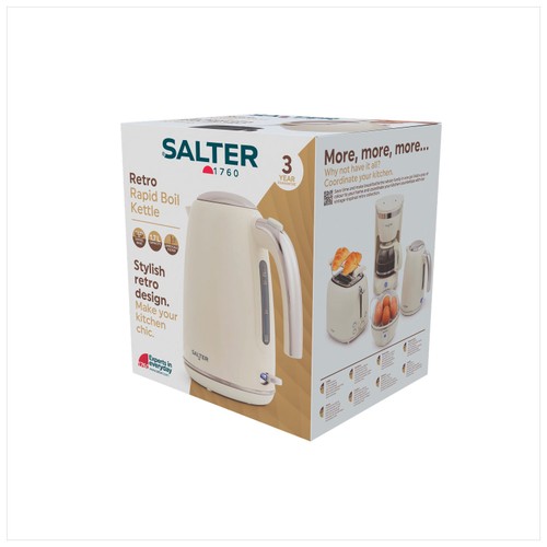 Salter Cream Retro Rapid Boil Kettle