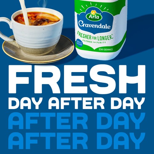 Cravendale Filtered Fresh Semi Skimmed Milk Fresher for Longer 2L