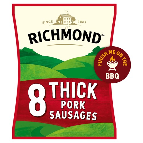 Richmond 8 Thick Pork Sausages 410g