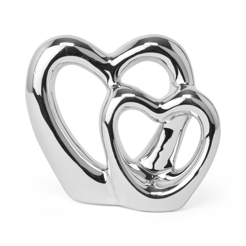 Nutmeg Home Metallic Heart Shape Decor Item