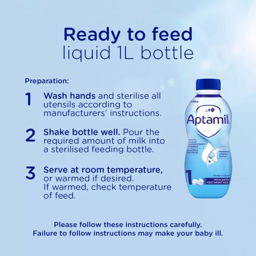 Bottle How To Warm Up Aptamil Ready Made Aptamil Sterilised Teats