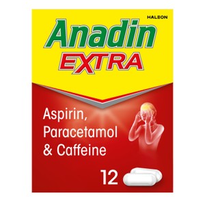 Anadin Extra Soluble Aspirin, Paracetamol, & Caffeine Tablets, 12s