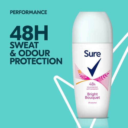 Sure Women Antiperspirant Deodorant Roll On Essential Bright Bouquet 50ml